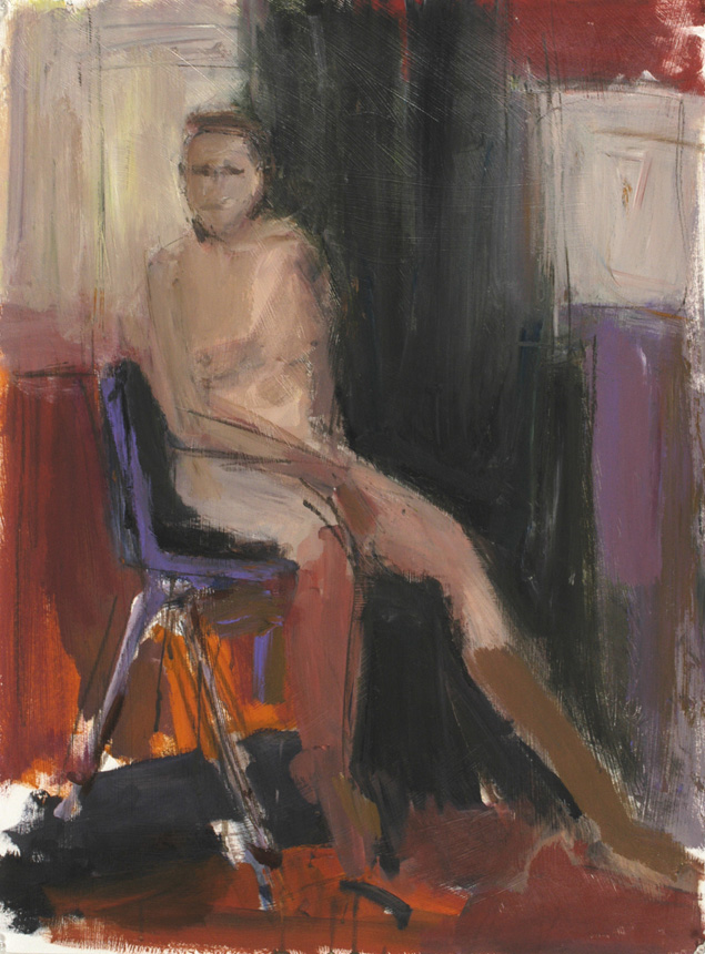 Seated Figure in Blue Chair