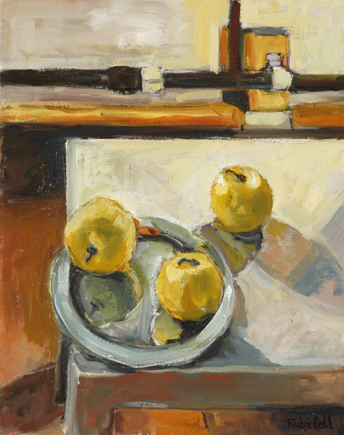 Apples and Plate on Table