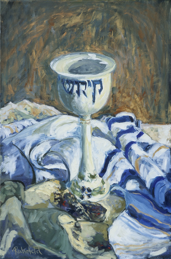 Large Kiddush Cup and Tallit