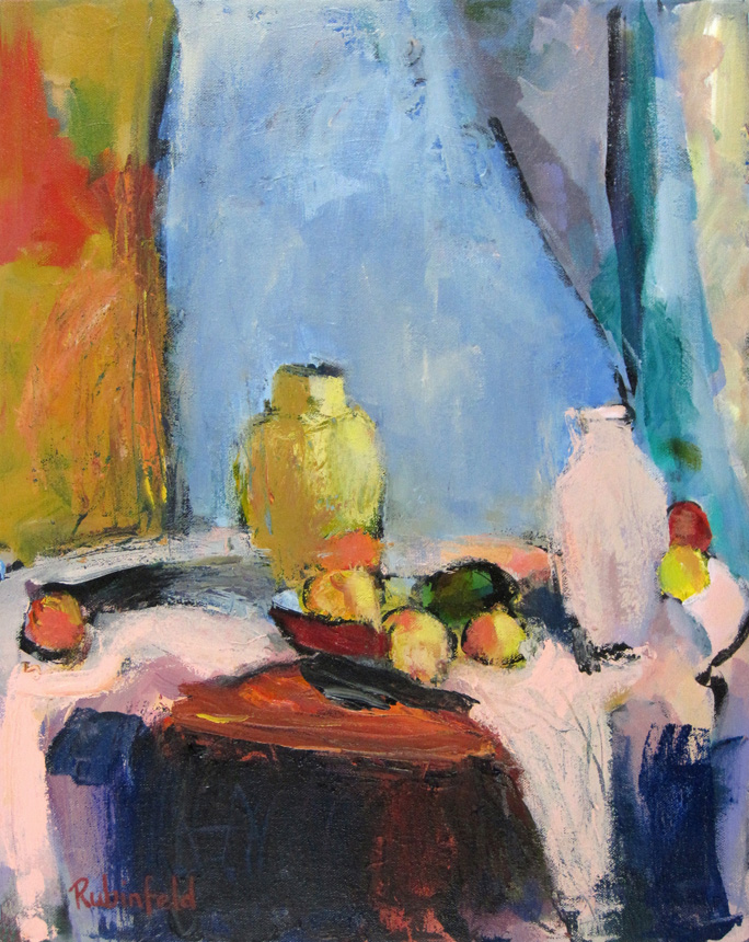 Still Life with Yellow and Pink Vases