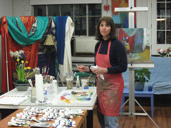 Emily in her studio